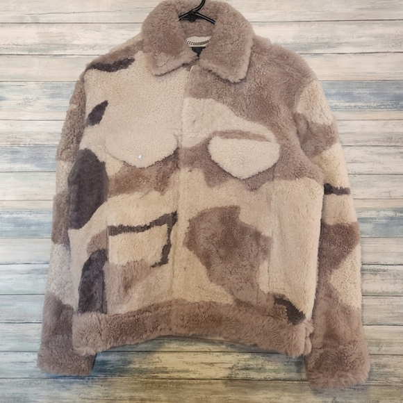 RAG & BONE JAKE LAMB SHEARLING CAMOUFLAGE JACKET - Picture 4 of 9